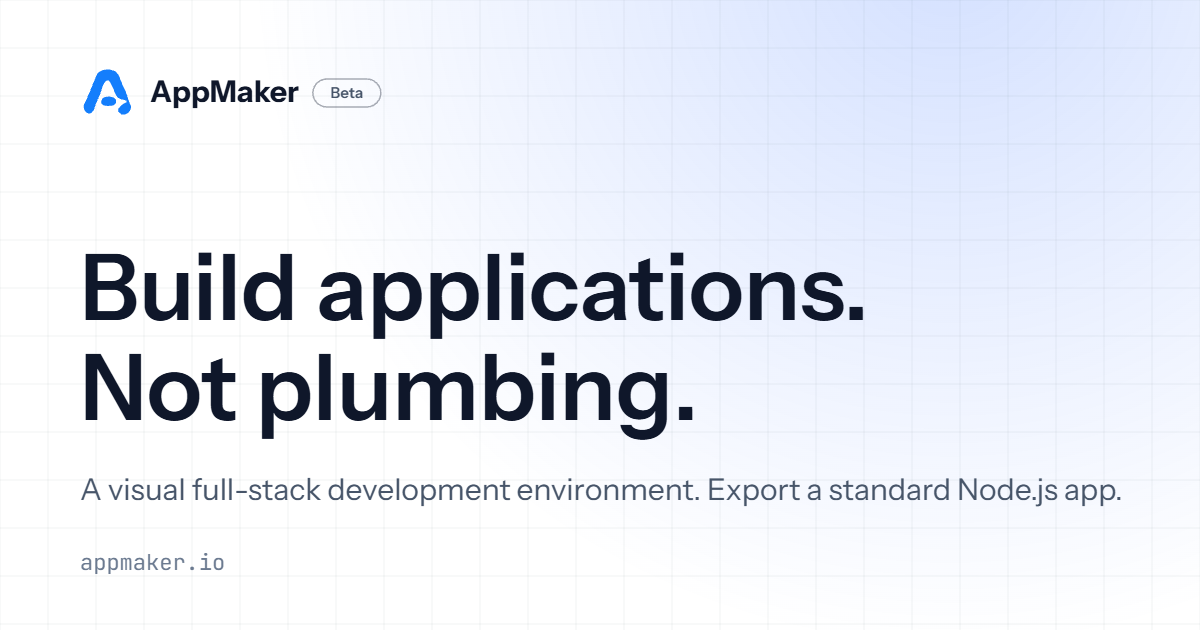 Show HN: AppMaker – a visual JavaScript app builder